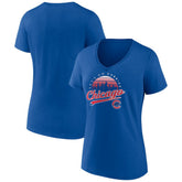 Chicago Cubs Women's One Champion V-Neck T-Shirt - Royal - MLB Lifestyle