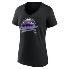 Colorado Rockies Women's One Champion V-Neck T-Shirt - Black - MLB Online