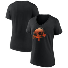 San Francisco Giants Women's One Champion V-Neck T-Shirt - Black - MLB Discount
