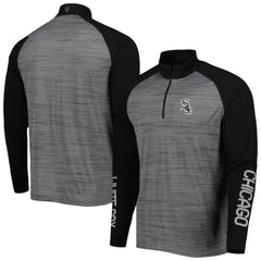 Chicago White Sox Levelwear Vandal Raglan Quarter-Zip Top - Heather Gray - MLB Lifestyle