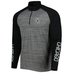 Chicago White Sox Levelwear Vandal Raglan Quarter-Zip Top - Heather Gray - MLB Lifestyle
