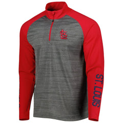 St. Louis Cardinals Levelwear Vandal Raglan Quarter-Zip Top - Heather Gray - MLB Online