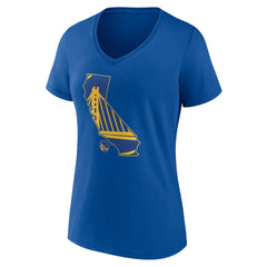 Golden State Warriors Women's Core Hometown Launch V-Neck T-Shirt Royal
