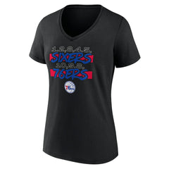 Women's Black Philadelphia 76ers Core Hometown V-Neck T-Shirt