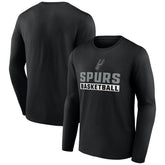 San Antonio Spurs Let's Go Long Sleeve T-Shirt Black