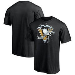 Pittsburgh Penguins Snow Logo T-Shirt - Black - NHL 5060011