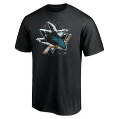 San Jose Sharks Snow Logo T-Shirt - Black - NHL 5060013