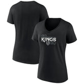 Los Angeles Kings Women's Active Edge V-Neck T-Shirt - Black - NHL 5060085
