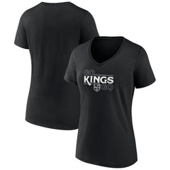 Los Angeles Kings Women's Active Edge V-Neck T-Shirt - Black - NHL 5060085
