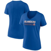 New York Islanders Women's Primary Play V-Neck T-Shirt - Royal - NHL 5060100