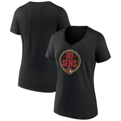 Ottawa Senators Women's Active Edge V-Neck T-Shirt - Black - NHL 5060105