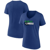 Vancouver Canucks Women's Active Edge V-Neck T-Shirt - Blue - NHL 5060126