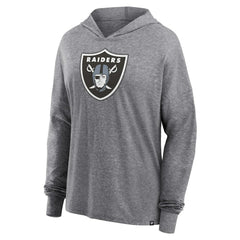 Fanatics Las Vegas Raiders Women's Cozy Primary Pullover Hoodie Heather Gray
