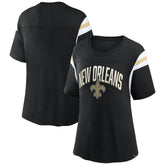 Fanatics New Orleans Saints Women's Earned Stripes T-Shirt Black