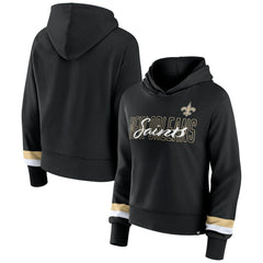 Fanatics New Orleans Saints Women's Over Under Pullover Hoodie Black