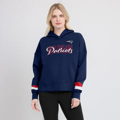 Fanatics New England Patriots Women's Over Under Pullover Hoodie Navy