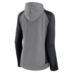Fanatics New Orleans Saints Women's Blind Side Lightweight Full-Zip Hoodie Heather Gray/College Black