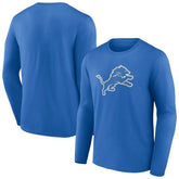 Detroit Lions Primary Team Logo Long Sleeve T-Shirt Blue