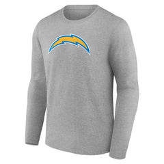 Los Angeles Chargers Primary Team Logo Long Sleeve T-Shirt Heather Gray
