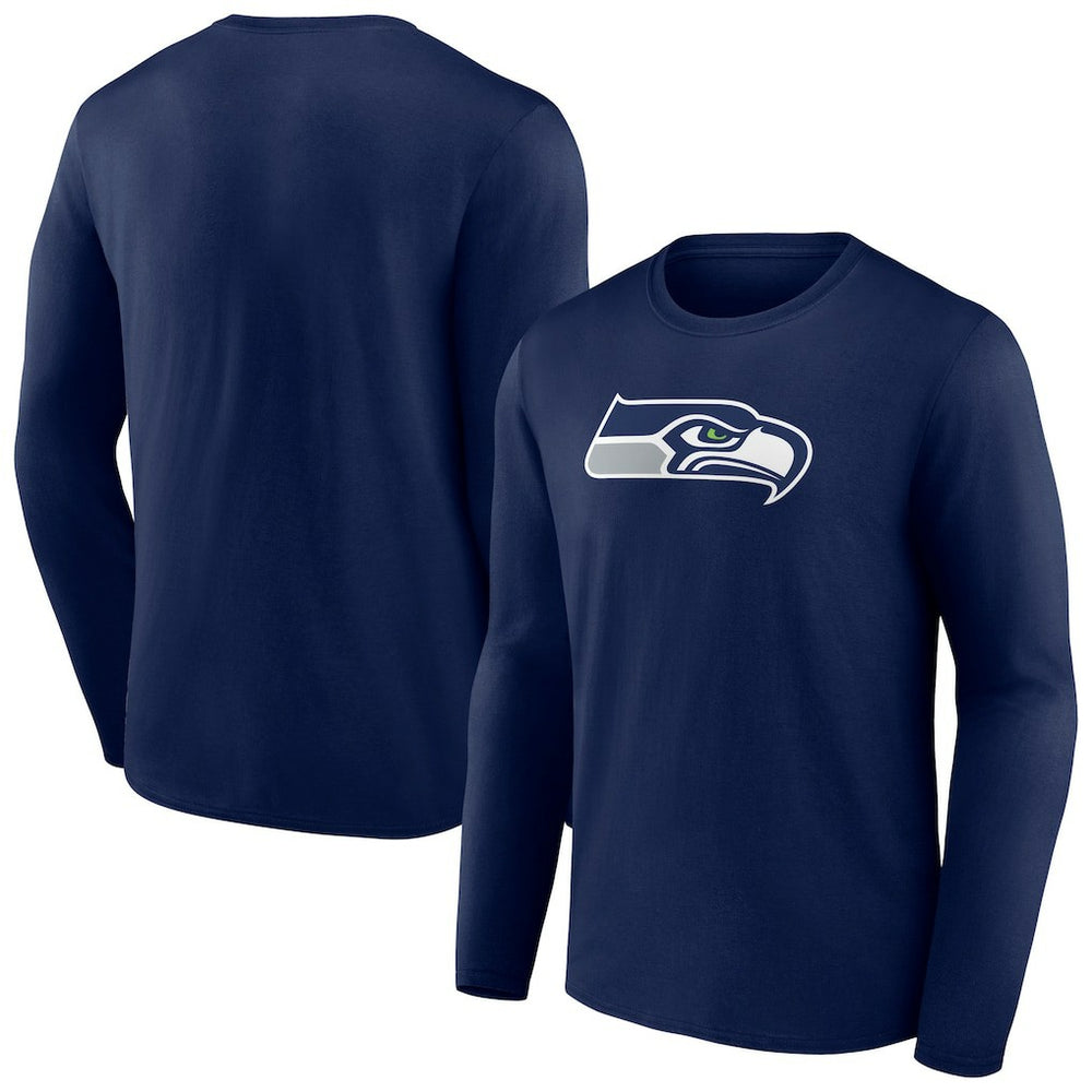 Seattle Seahawks Primary Team Logo Long Sleeve T-Shirt College Navy