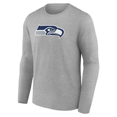 Seattle Seahawks Primary Team Logo Long Sleeve T-Shirt Heather Gray