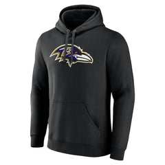 Baltimore Ravens Primary Team Logo Fitted Pullover Hoodie Black