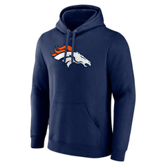 Denver Broncos Primary Team Logo Fitted Pullover Hoodie Navy