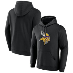 Minnesota Vikings Primary Team Logo Fitted Pullover Hoodie Black