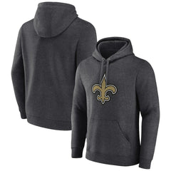 New Orleans Saints Primary Team Logo Fitted Pullover Hoodie Charcoal