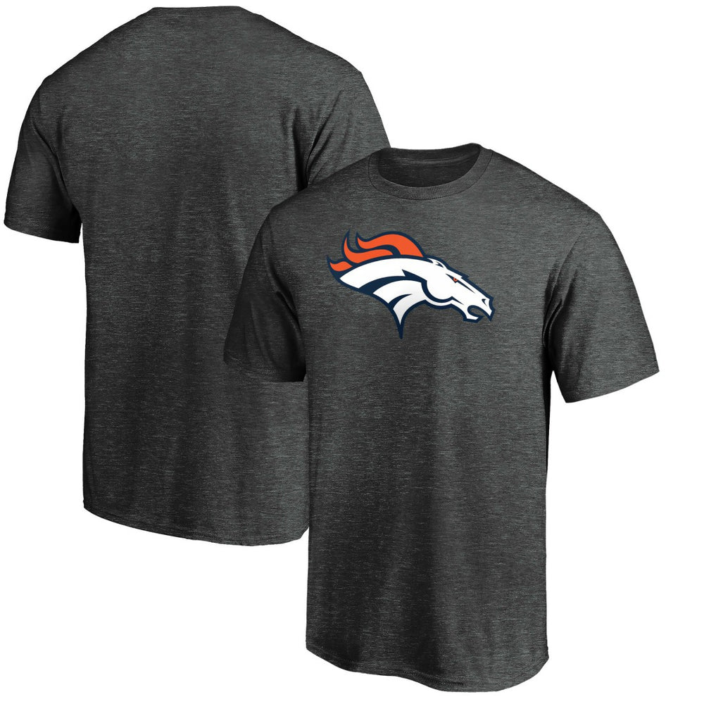 Fanatics Denver Broncos Primary Logo T-Shirt Heather Charcoal