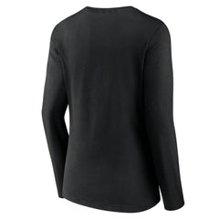 Washington Commanders Women's Primary Team Logo Long Sleeve V-Neck T-Shirt Black