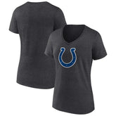 Indianapolis Colts Women's Primary Team Logo V-Neck T-Shirt Charcoal