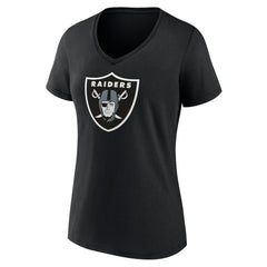 Las Vegas Raiders Women's Primary Team Logo V-Neck T-Shirt Black