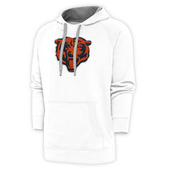 Chicago Bears Antigua Victory Chenille Pullover Hoodie White