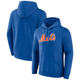New York Mets Official Wordmark Pullover Hoodie - Royal - MLB Lifestyle