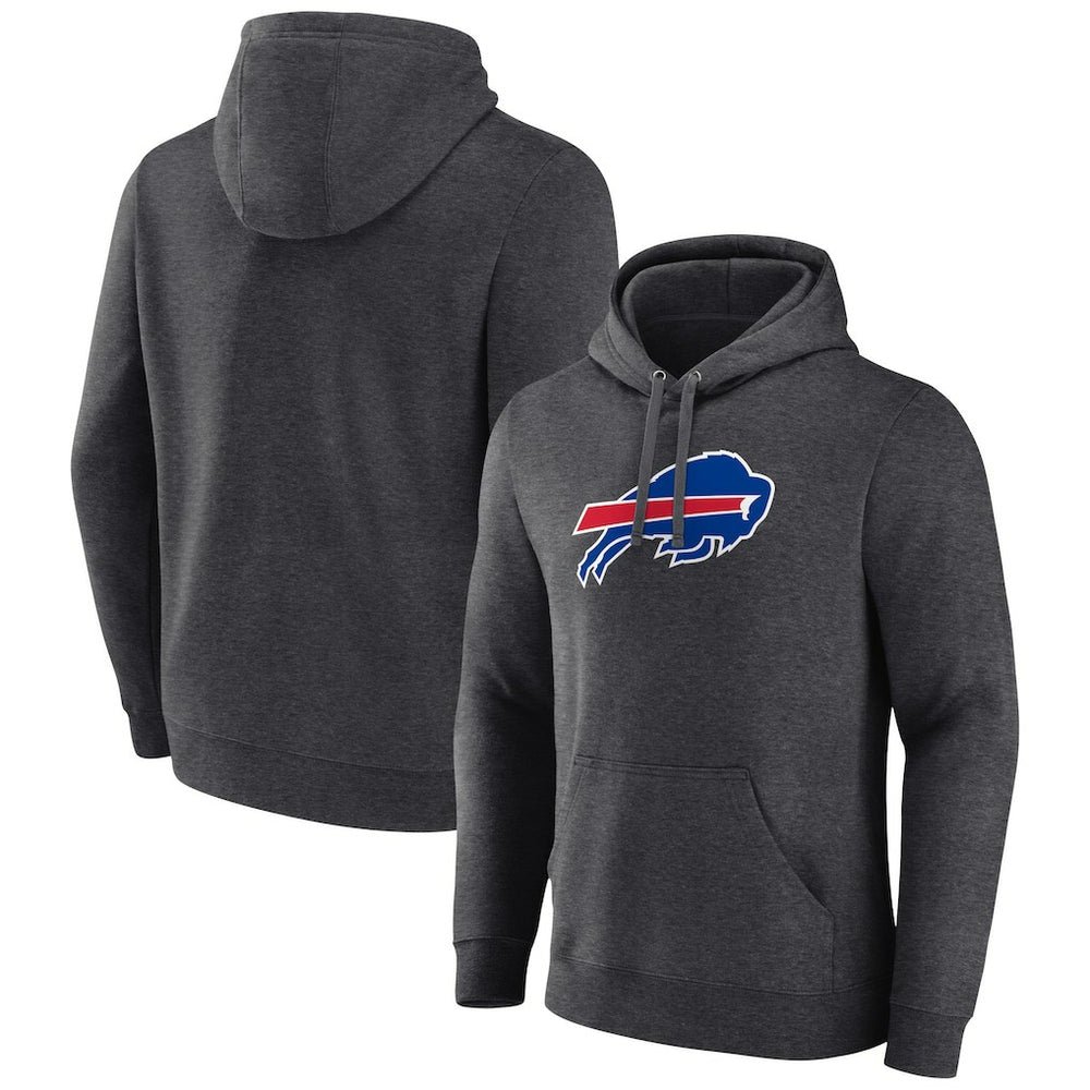 Buffalo Bills Primary Team Logo Fitted Pullover Hoodie Charcoal