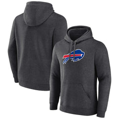 Buffalo Bills Primary Team Logo Fitted Pullover Hoodie Charcoal