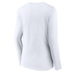 Green Bay Packers Women's Logo Team Lockup Long Sleeve V-Neck T-Shirt White
