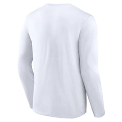 New Orleans Saints Logo Team Lockup Long Sleeve T-Shirt White