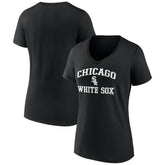 Chicago White Sox Women's Heart and Soul V-Neck T-Shirt - Black - MLB on Sale