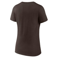 San Diego Padres Women's Heart and Soul V-Neck T-Shirt - Brown - MLB on Sale