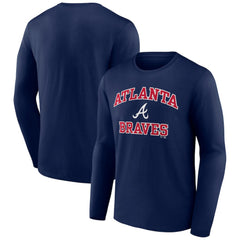 Atlanta Braves Heart and Soul Long Sleeve T-Shirt - Navy - MLB Lifestyle