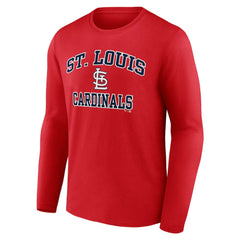 St. Louis Cardinals Heart and Soul Long Sleeve T-Shirt - Red - MLB Lifestyle