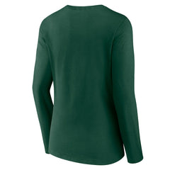 Green Bay Packers Women's Logo Team Lockup Long Sleeve V-Neck T-Shirt Green