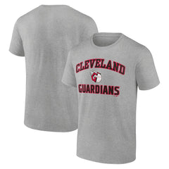 Cleveland Guardians Heart and Soul T-Shirt - Heather Gray - MLB Lifestyle