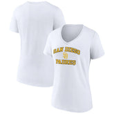 San Diego Padres Women's Heart and Soul V-Neck T-Shirt - White - MLB on Sale