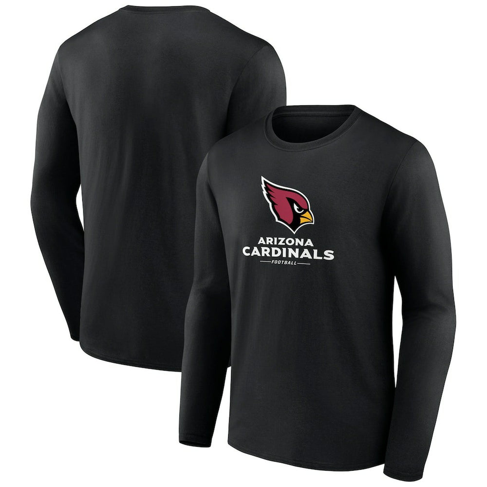 Arizona Cardinals Logo Team Lockup Long Sleeve T-Shirt Black