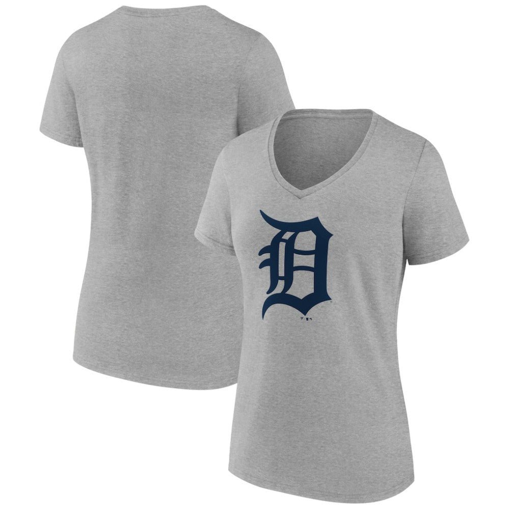 Detroit Tigers Women's Official Logo V-Neck T-Shirt - Gray - MLB Online