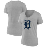 Detroit Tigers Women's Official Logo V-Neck T-Shirt - Gray - MLB Online
