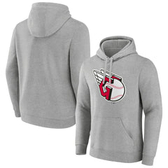 Cleveland Guardians Official Team Logo Pullover Hoodie - Gray - MLB on Sale